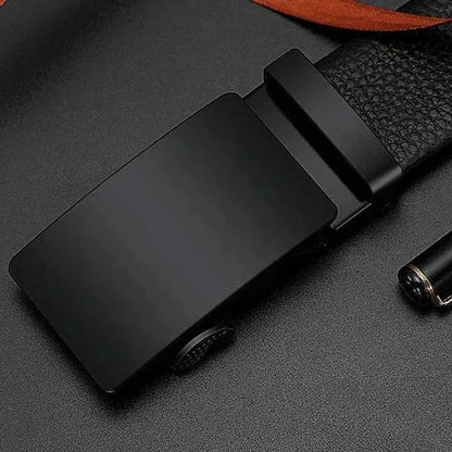 Men's Leather Auto-Buckle Belt